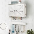 thumbnail image 5 of Excello Global Products Rustic Wall Mounted Jewelry Organizer with Wooden Barndoor Decor - Solid White - EGP-HD-0432, 5 of 8