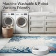 thumbnail image 5 of ODIKA 8'x10' Machine Washable Non-Slip Area Rug, Nautical Waves and Coral Reef Accent Floor Covering High Traffic Rug, Blue, 133717, 5 of 7
