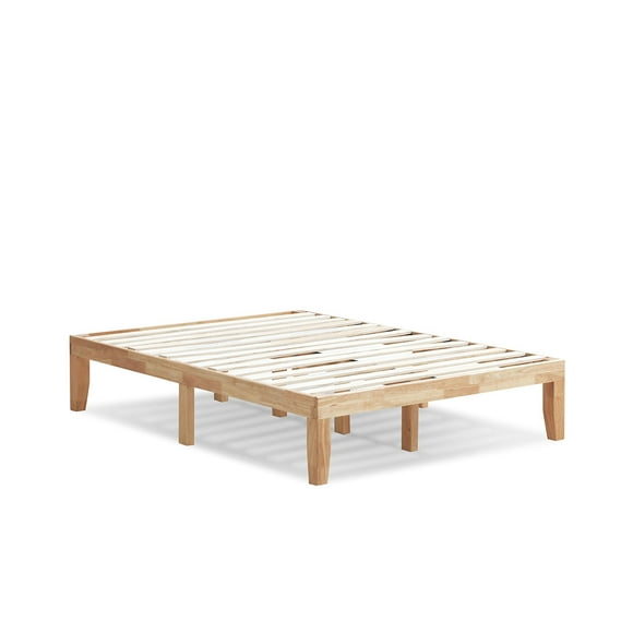 Gymax 14'' Full Size Wooden Platform Bed Frame w/ Strong Slat Support Natural