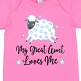 thumbnail image 4 of Inktastic My Great Aunt Loves Me Lamb Boys or Girls Baby Bodysuit, 4 of 5