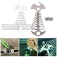 thumbnail image 3 of 5x estacas para tienda de campaña, tensor de cuerda, clavijas de anclaje de cubierta de resorte de espina de pescado de acero inoxidable para senderismo Plata Sharpla Estacas de carpa, 3 of 8