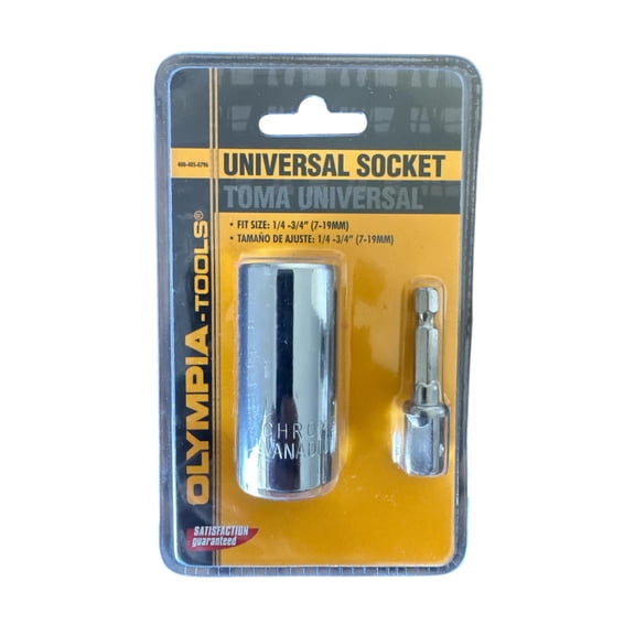 UNIVERSAL SOCKET TOMA UNIVERSAL FIT :1/4 - 3/4' (7-19MM)