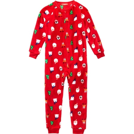 

Family PJs Christmas Kids One-Piece Pajamas Red XS