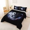 thumbnail image 2 of Homewish Magical Winged Dragon Queen Comforter Set,Retro Animal Comforter Sets Queen,White Black,Black Reversible,3pcs,1 Comforter and 2 Pillowcases, 2 of 7
