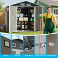 thumbnail image 2 of DISHUP Outdoor Storage Shed, 8x6 ft Metal Shed with Window＆Lockable Doors, Ideal for Backyard, Garden and Patio, 2 of 7