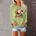 thumbnail image 1 of Qertyioot Chandail en Molleton d'Hiver pour Femmes Imprimé de Noël, Manches Longues Décontracté Col Rond Mode Pull, 1 of 6