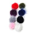 thumbnail image 4 of 16 piezas das hechas a mano de 40 mm de piel sintética pompones manualidades para niñas y niños banda para el cabello pinzas para el cabello acc Baoblaze Piel de imitación Pom Pom, 4 of 8