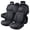 Black, variant on 2016 for Chevrolet Equinox Car Seat Cover, Premium Leather 5 Piece Full Set Adjustable Split Rear Seat Beautify Interior, Black Car Seat Covers, Pet Car Seat Covers