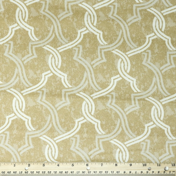 Waverly Inspirations 54" 100% Cotton Lattice Craft Fabric 9 yd By the Bolt, Cream