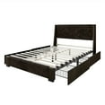 thumbnail image 6 of Castle Place Corduroy Velvet Queen Platform Bed With Storage, Brown, 6 of 11
