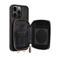 thumbnail image 4 of For Iphone 14 Pro Max Zipper Card Slot Phone Case(Black),iPhone 15 Pro Max, 4 of 7