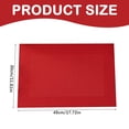 thumbnail image 2 of Vinyl Faux Leather Placemats,17.72x11.81 Inches Waterproof Heat Resistant Table Place Mats,Oil-proof Wipeable Table Mats for Kitchen Dining Party Holiday Indoor Outdoor,Red, 2 of 6
