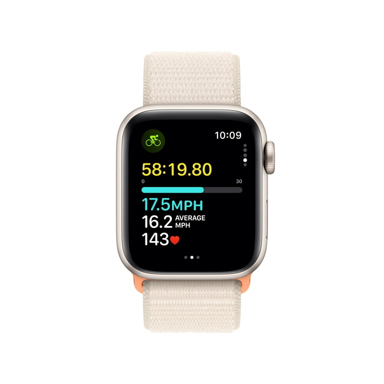 Apple Aluminum Starlight with Case Starlight + 40mm Cellular Loop Watch (2023) SE Sport GPS