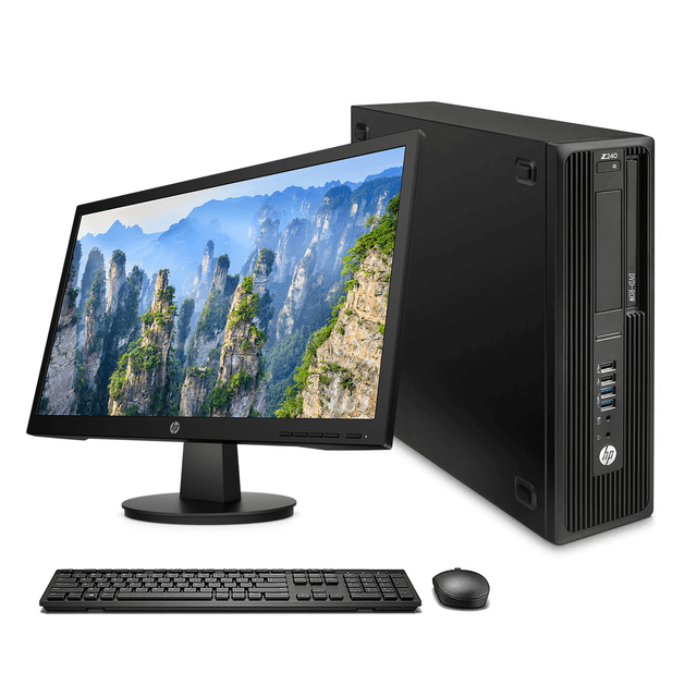 Computadora HP Z240 SFF Workstation 16GB RAM 512GB SSD Monitor 24" Wifi HP Z240 Workstation