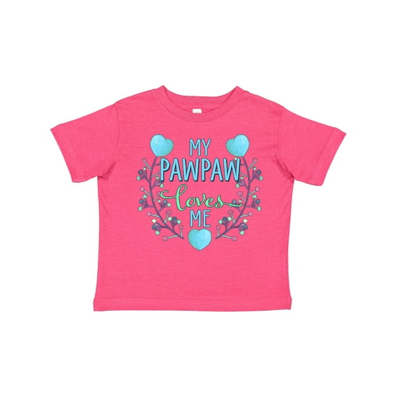 Inktastic My Pawpaw Loves Me with Flowers and Hearts Boys or Girls Toddler T-Shirt