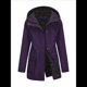 thumbnail image 3 of Chaquetas Softshell Impermeables para Mujer, Abrigos Cálidos con Forro y Capucha, Chaqueta Impermeable Larga. Oscuro L, 3 of 8