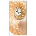 thumbnail image 1 of DesignArt Brown Nautilus Shell Pattern Large Wall Clock, 1 of 2