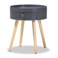 thumbnail image 1 of Baxton Studio Jessen Table d'Appoint en Bois Gris avec 1 Tiroir, 1 of 8