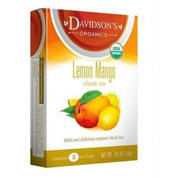 Davidsons Organics 1144 Single Serve Lemon Mango Tea - 100 Count