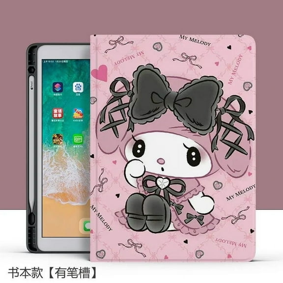 Sanrio My Melody Y2k Ipad Case Tablet Computer Mini5 6 Flip 10.2 Inch Leather Case IPad 10th Generation Cute Anime Cover Korean