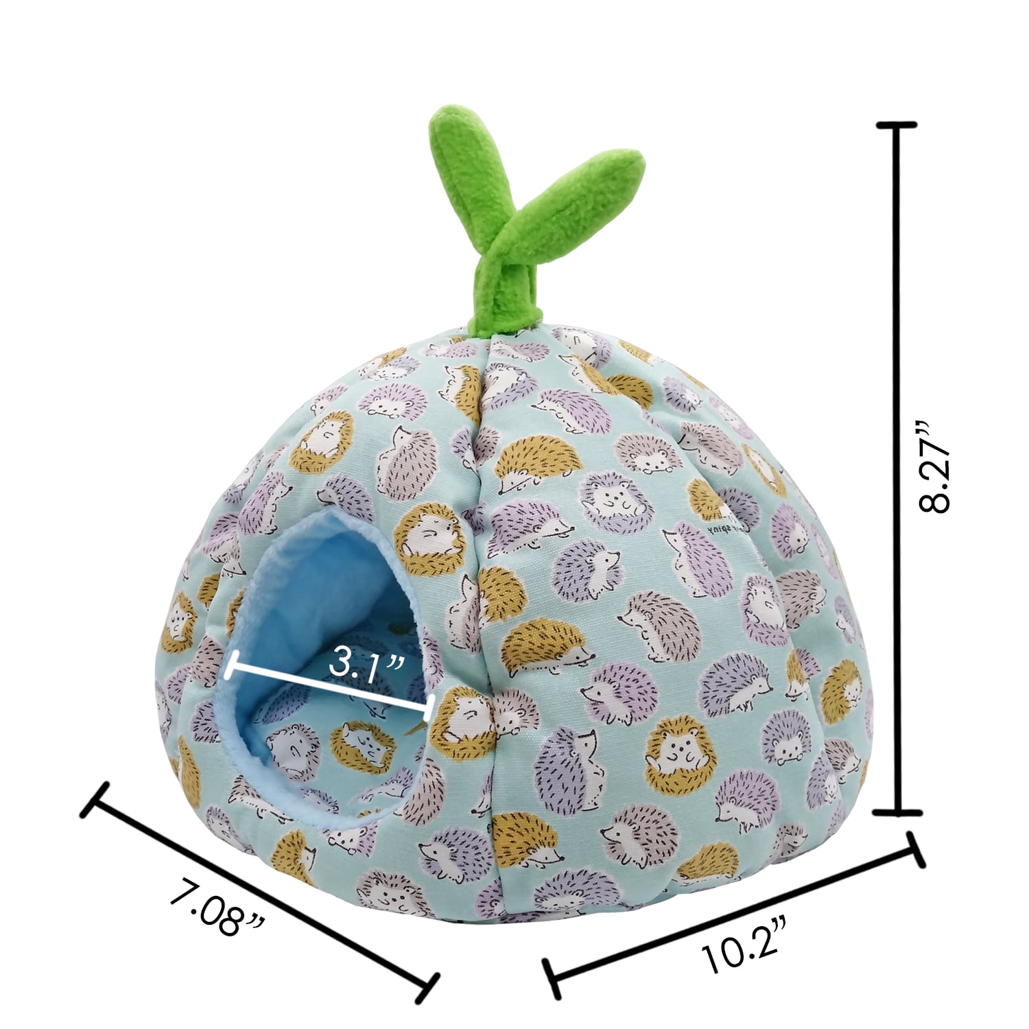 Portable Small Animal Cushion Bed Hideout Cave Habitat Nest for Hedgehog Ferret Squirrel Hamster Rat ( Blue )