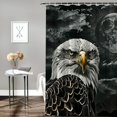 Bciig Bald Eagle Moon Gothic Art Bathroom Decor Set with Hooks