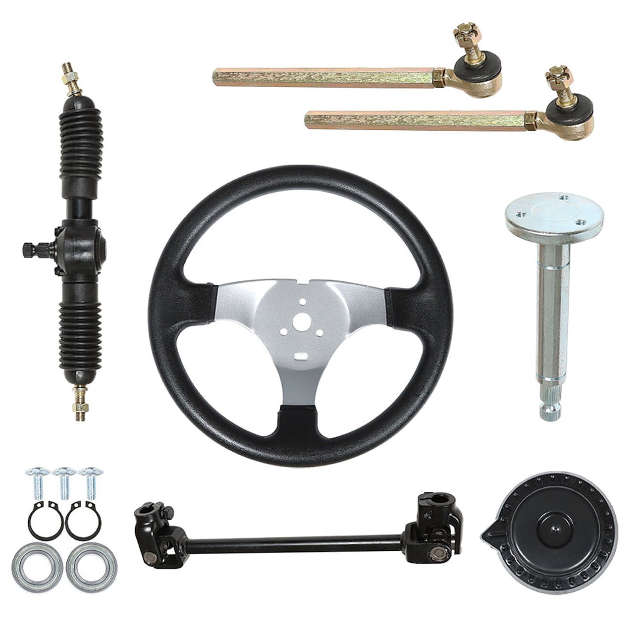 Labwork 11.8in Steering Wheel & Steering shaft Kit 320mm Gear Rack