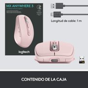 Logitech MX Anywhere 3 Compact Performance Wireless Mouse 4K DPI - Rose