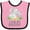 Pink and Black, variant on Inktastic I Love My Daddy Cute Elephants and Spring Flowers Boys or Girls Baby Bib