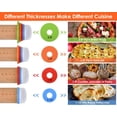 thumbnail image 4 of Rolling Pin with 4 Adjustable Thickness Rings and Long Handle 13.6 Inch Wooden Dough Roller for Baking, Dough, Cookie, Cake, Fondant, Pizza Pie Crust, 4 of 4