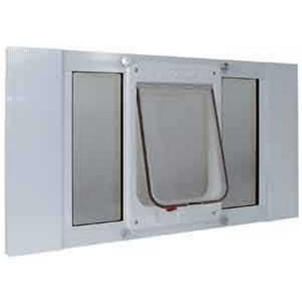 Sash Window Cat Flap Width adjusts from 33 in. to 38 in.