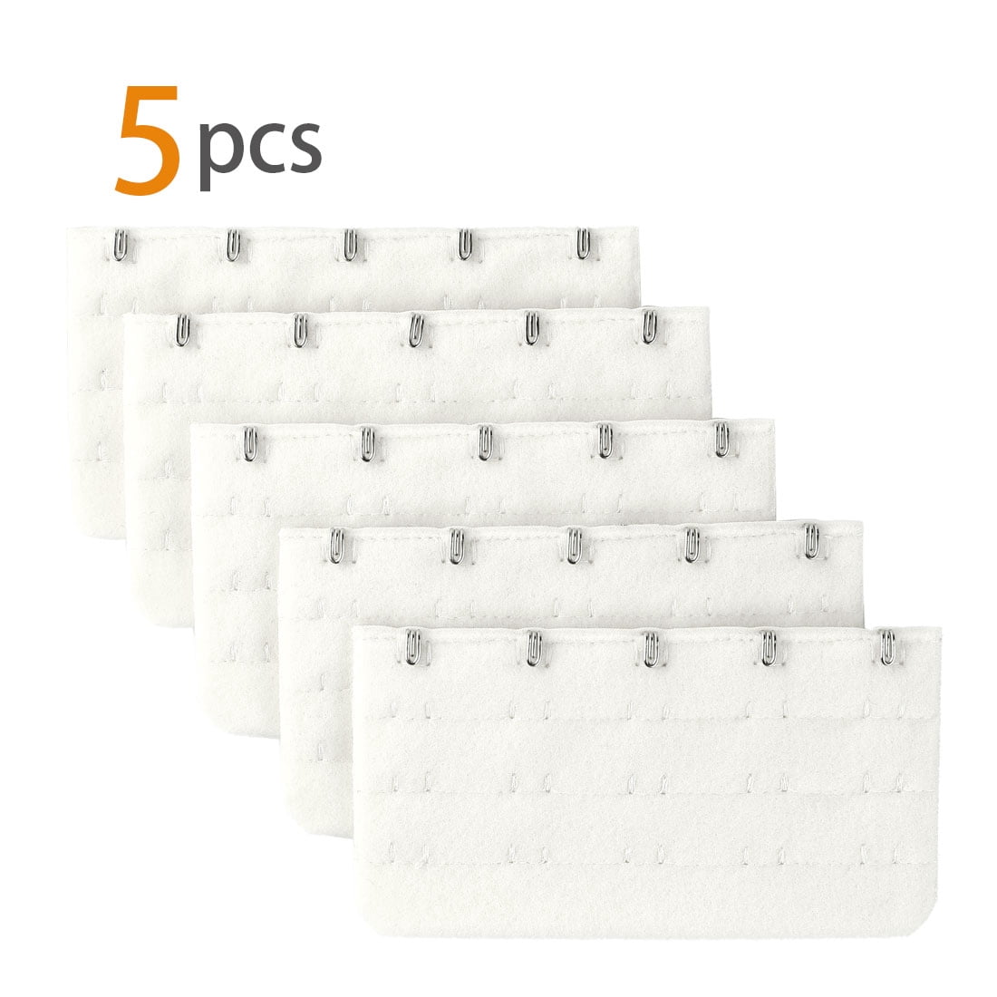 Unique Bargains 5pcs Ladies Underwear Bra Extension Buckle Bra Extender 5 Hook White