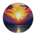 thumbnail image 4 of Autua Sunset Lake Mountains Round Tablecloth Stain-Resistant 100% Polyester 31"-35, 4 of 8
