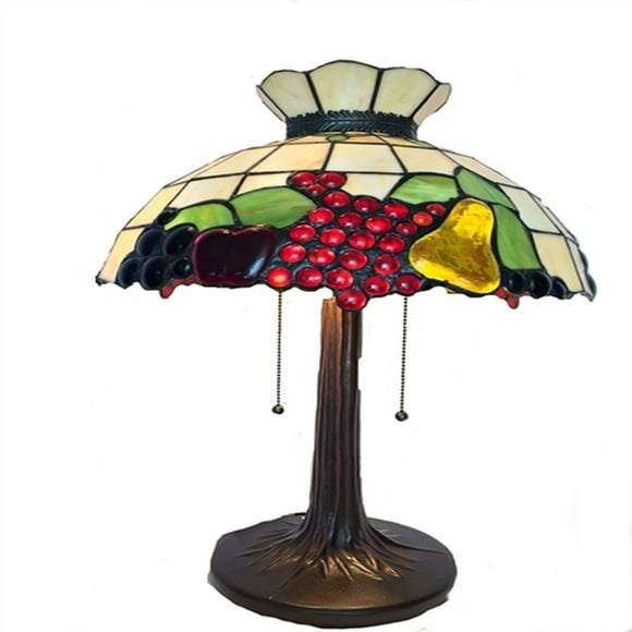 Assorted Fruits Tiffany Style Stained Glass Lamp