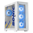 thumbnail image 1 of Gabinete Gamer XTREME PC GAMING Sonic Edition Micro Torre Micro ATX 4 Fan USB-C Cristal Templado ARGB Blanco blanco, 1 of 6