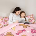 thumbnail image 5 of Homewish Cartoon Gingerbread Man 3 Pieces Queen Comforter Set for Kids Children Teens,Merry Christmas Ultra Soft Bedding Sets,Happy Xmas Bedding Comforter Set Breathable,Ultra Soft Home Decor, 5 of 8