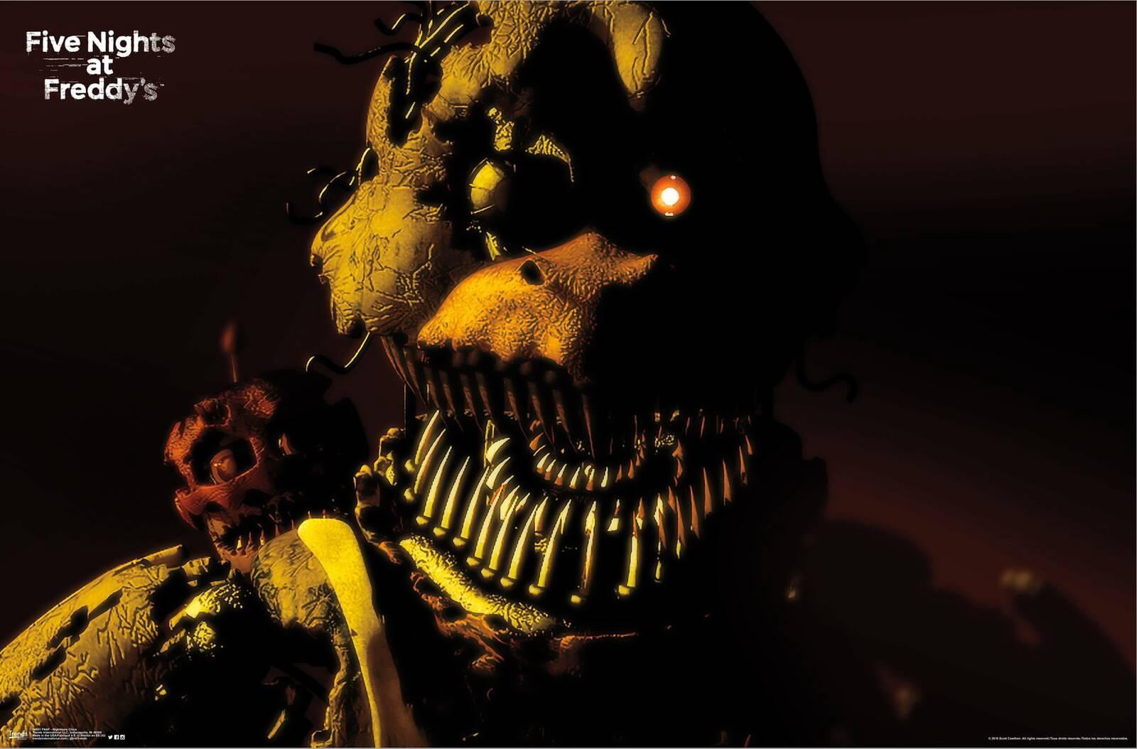 Five Nights at Freddy's - Nightmare Chica Canvas Wall Poster, 22.375" x 34"