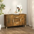 thumbnail image 1 of vidaXL Sideboard Smoked Oak 100x36x60 cm Engineered Wood, 1 of 5