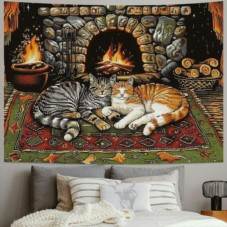 Cat tapestry throw blanket 2025