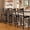 Black 26in 4Pcs, variant on 26" Bar Stools Set of 2, Counter Height Bar Stools Metal Dining Chairs with Straight-line Back Back and Thick Cushion PU Leather Restaurant Dining Room Chairs with Waterproof Surface,Black