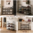 thumbnail image 4 of FOUKUS Expandable Shoe Rack: Adjustable Shoe Rack Metal Shoe Organizer for Closet & Entryway, 3 Tier Shoe Shelf Storage, Small Shoe Rack for Dorm, Garage, Narrow Space, Holds 6-12 Pairs, 4 of 6