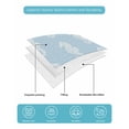 thumbnail image 5 of Quilts Twin Size Bedding Set, Ocean Seahorse Lightweight Quilted Comforter, Summer Nautical Coastal Textured Sky Blue Soft Reversible Bedspread Coverlet with Pillow Covers for All Season, 68" x 86", 5 of 7