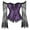 Purple, variant on Breezora Floral Embroidered Corset Top For Women Retro Lace-Up Bustier With Boned Structure Bodycon Shaperwear Elegant Style L Size White