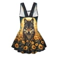 thumbnail image 5 of Uourmeti Girls' Wolf & Sunflower Night Scene Skirted One-Piece Swimsuit - Quick Dry, Stretchy Swim Dress for Beach & Pool Vacations, 5 of 8