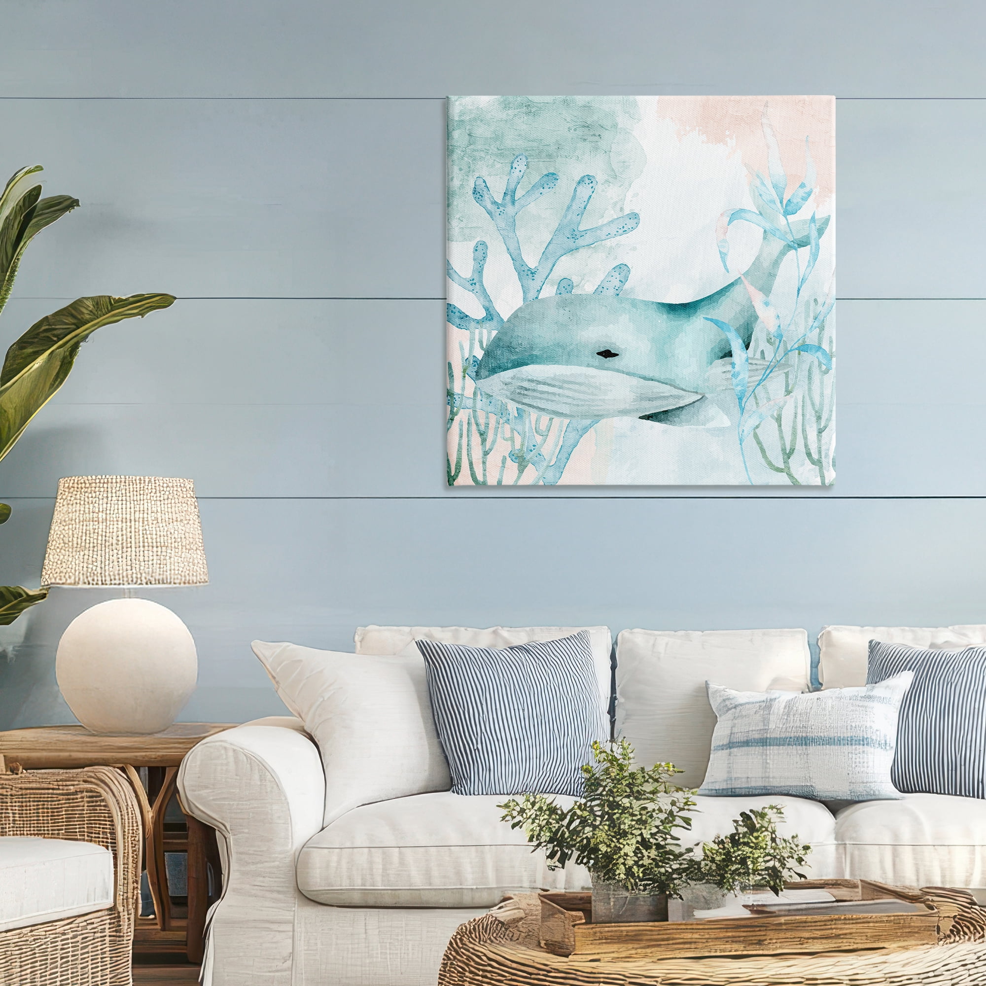 Stupell Industries Whale Sea Swim Canvas Wall Art, design by Kim Allen