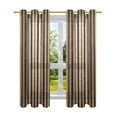 thumbnail image 2 of Brown Stripes Breathable Sheer Curtains 63x52in Soft Light Filtering, UV Protection and Thermal Insulation, 2 of 7