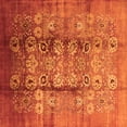 thumbnail image 1 of Ahgly Company Indoor Square Oriental Orange Industrial Area Rugs, 8' Square, 1 of 4