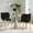 Black-2pcs, variant on Heart Back Accent Chair - Plush Teddy Fabric Vanity Chair, Small Space Armless Makeup Desk Chair for Bedroom/Dressing Room, 300 Lbs Capacity, Easy Assembly