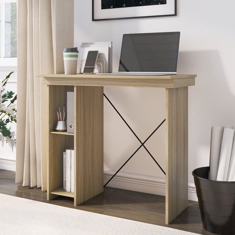 Mainstays Ardent Small Space Writing Desk, Euro Oak photo 8