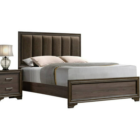 Acme Cyrille California King Bed with Padded Headboard, Fabric & (Best California King Bed)